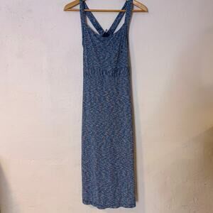 Prana Blue Heathered Lightweight Midi Dress size Small